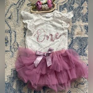 Baby Girl First Birthday One Outfit
